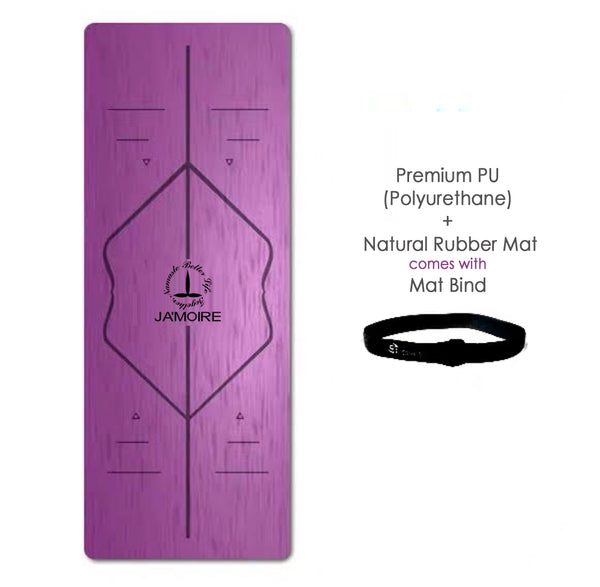 JM 5mm Premium PU(Polyurethane) + Natural Rubber Mat (Purple)